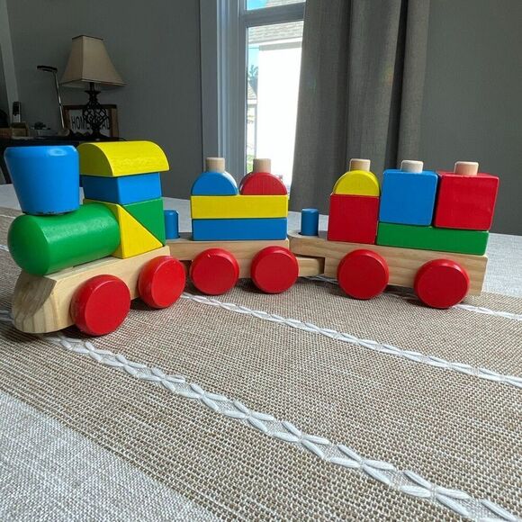 Melissa & Doug Other - Melissa and Doug stacking train classic wood toy